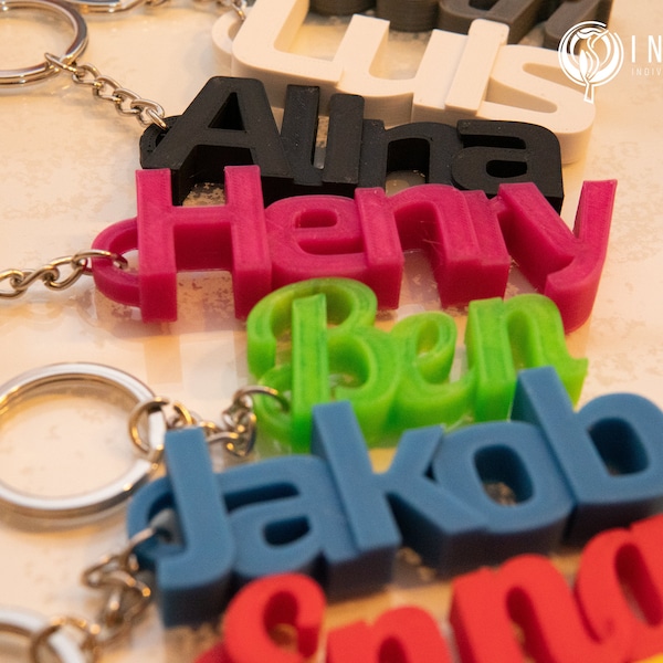 3D name pendant | personalized keychain, 3D printing, bag, zipper, gift, school, name printing, pendant