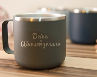 Personalisierbarer Thermobecher in 3 Farben | Geburtstagsgeschenk, Firmengeschenk, Abschluss, Hochzeit, Büro, Werbung, Jubiläum, Weihnachten