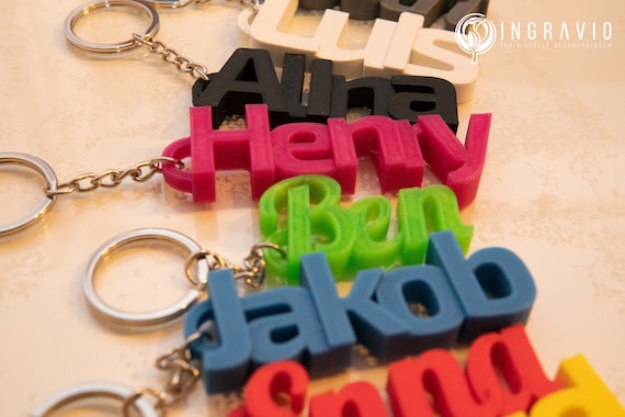 Personalised Keyring-Personalised keychain-Name key ring-Car key ring-3d  printed | eBay