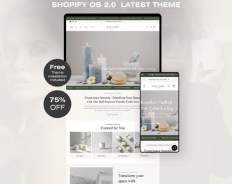 Kerzen Shop Shopilly Theme 2.0 | Minimal Beige & Schwarze Website