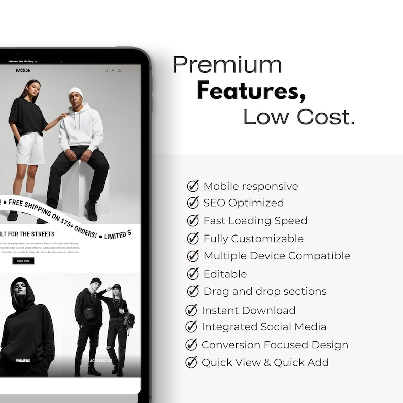 Clean Professional Shopify Theme Features and Customization