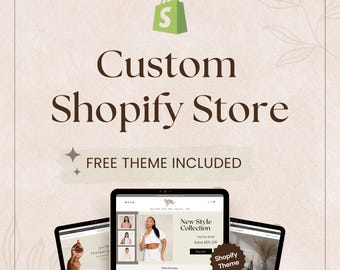 Custom Shopify Theme Design, Responsive Website, Lifetime Support