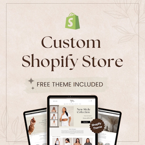 Custom Shopify Theme Design, Responsive Website, Lifetime Support