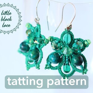 PDF Butterfly earrings tatting pattern by littleblacklace instant download image 2