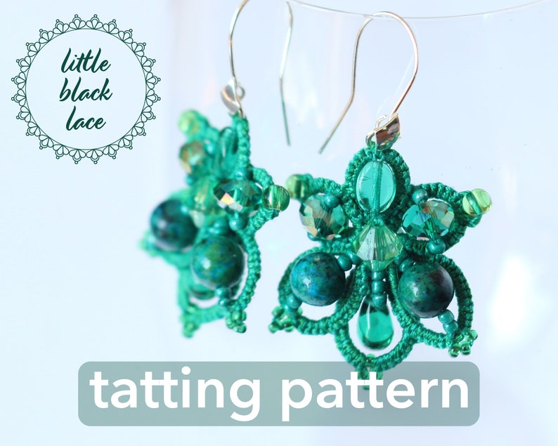PDF Butterfly earrings tatting pattern by littleblacklace instant download image 2