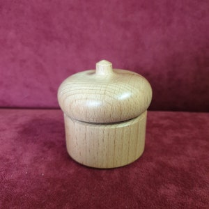 Small hand turned wooden box