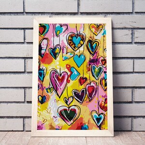 Colorful Heart Paint By Numbers DIY Kit Painting By Number Art Paint By Numbers Canvas Painting By Numbers Painting Kit Hobby Art NK0402