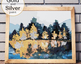 Buddha Gold Paints Paint By Numbers Unique DIY Kit Yoga Silver Pigment For Adults Meditation Art Painting Home Decoration Wall Art NK0415