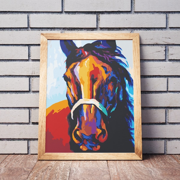 Paint by Number Horses Etsy