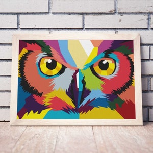 Colorful Bird DIY Kit Paint by Numbers HandMade Home Decor Picture Divided by Numbers Own Painting for Adult Unique DIY Set Paint on Canvas