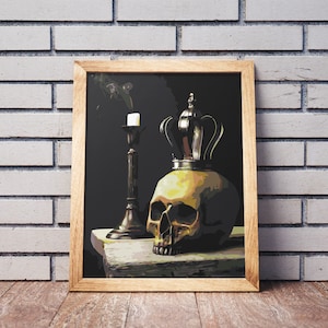 King&#39;s Skull Medieval Art Acrylic Painting Home Decor Paint By Numbers Painting Kit Painting By Numbers Adults Painting DIY Kit Painting DIY