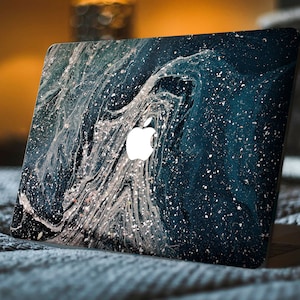 Blue Marble Gold Drops MacBook Case MacBook Pro 13 2022 MacBook Air 13 MacBook Pro 14 2023 MacBook Pro 15/16 inch Hard Case Laptop NK0355