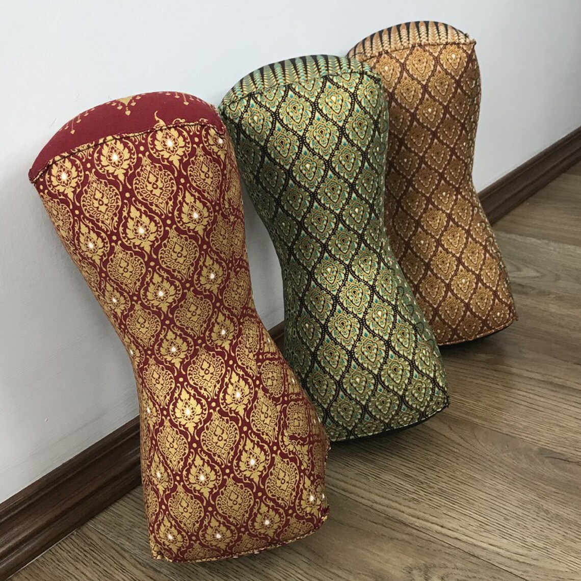 Thai Pillow Thai Style Handmade Cushion Thai Cotton Kapok Etsy