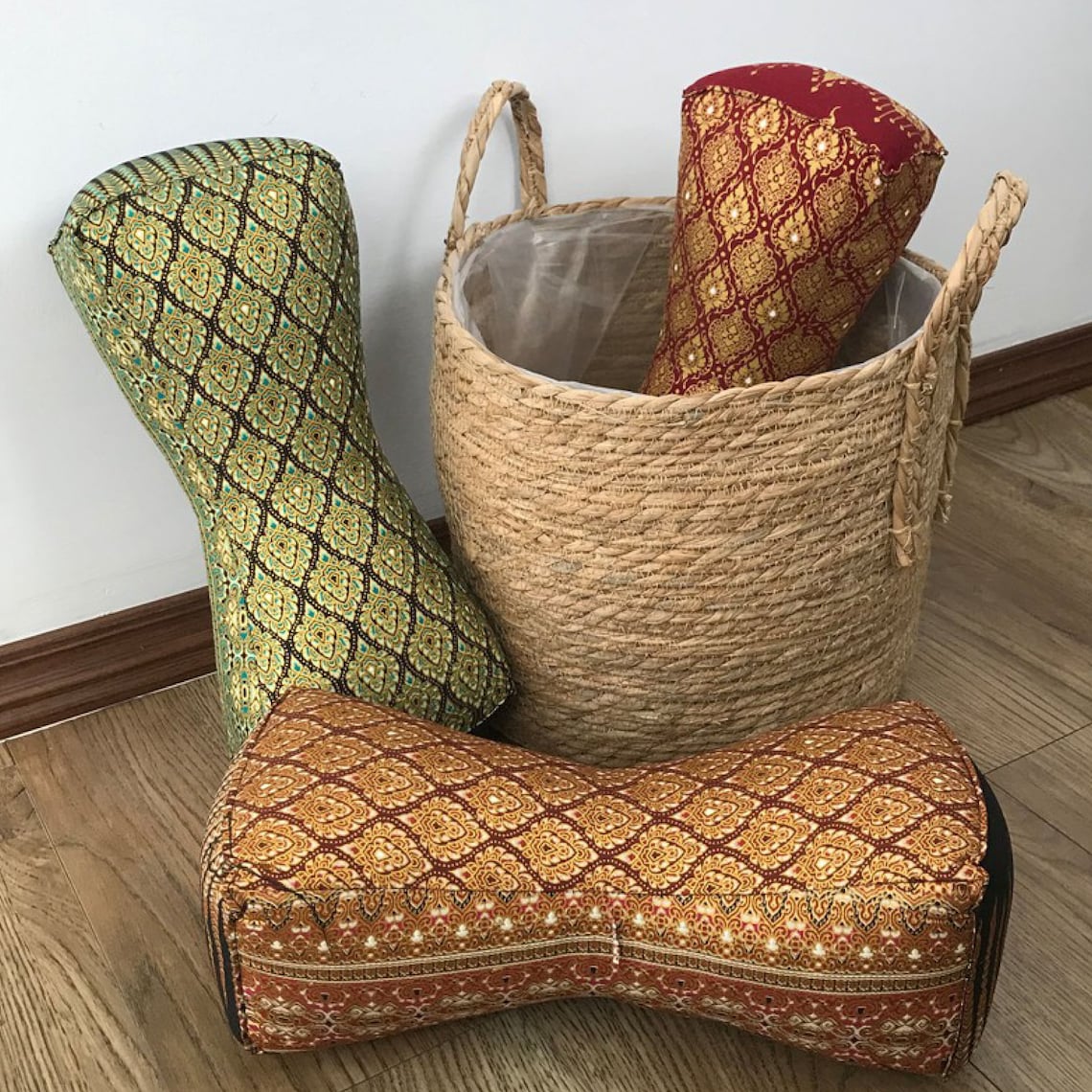 Thai Pillow Thai Style Handmade Cushion Thai Cotton Kapok Etsy