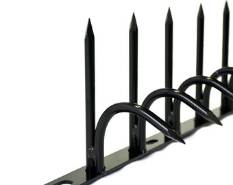 Ninja Deterrent™ | Classic Shinobigaeshi H130 Single Bladed 0.5m Black | Steel | Fence Spikes Wall Spikes Anti Climb Security Guard