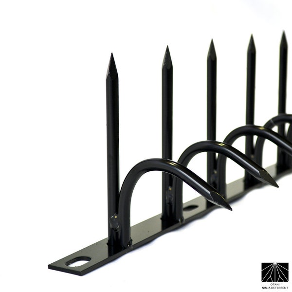 Ninja Deterrent™ | Classic Shinobigaeshi H130 Single Bladed 0.5m Black | Steel | Fence Spikes Wall Spikes Anti Climb Security Guard