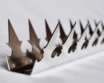 Ninja Deterrent™ | Fence Spikes Wall Spikes Anti Climb Home Security Guard | GizaGiza Heart Dual Bladed 1.0m Stainless | Bird Spikes