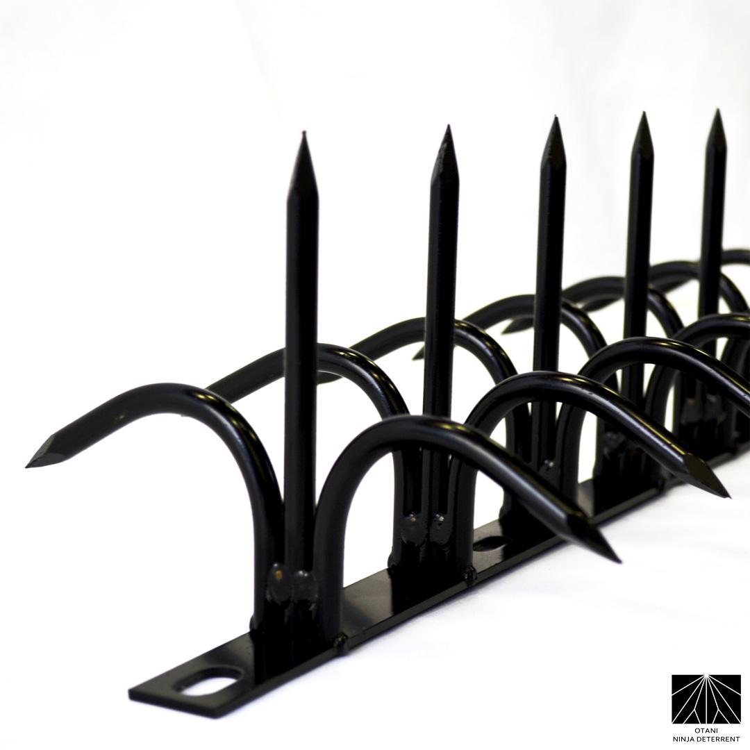 Ninja Deterrent™ | Fence Spikes Wall Spikes Anti Climb Home Security Guard| Classic Shinobi Gaeshi H130 Dual Bladed 0.5m Black | Bird Spikes