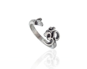 om toe ring, toe ring, verstelbare teen ring, handgemaakte zilveren sieraden, handgemaakte teen ring, sterling zilveren sieraden