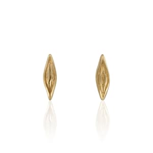 Orecchini Yoni, Orecchini Vulva, Orecchini a bottone, Orecchini a bottone in oro, Orecchini a bottone in argento sterling, Gioielli Yoni
