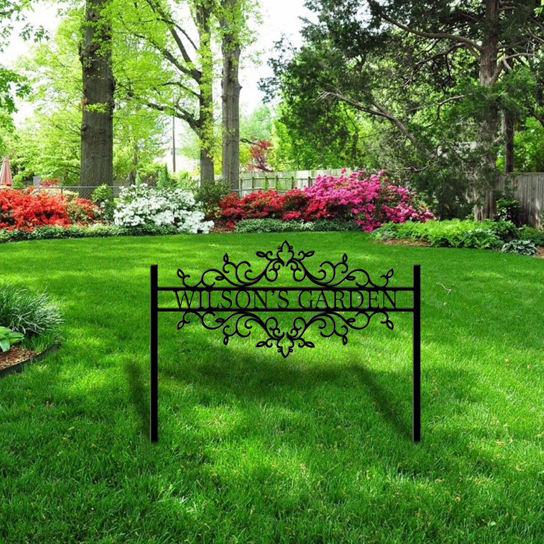 Metal Garden Signs Outdoor Garden Signs Hanging Metal Signs Etsy