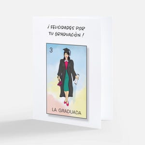 La Graduada | Loteria inspired | Hispanic Graduation | Latina Graduate | Spanish Graduation | Graduacion | Graduation card