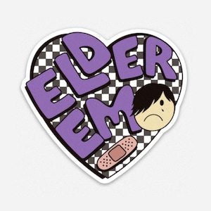 Elder Emo Sticker | It Was Never A Phase | Elder Emo | Millennial | Vans | Metal head | Checkered | Punk Rock | Alt Rock | Emo Vinyl Sticker