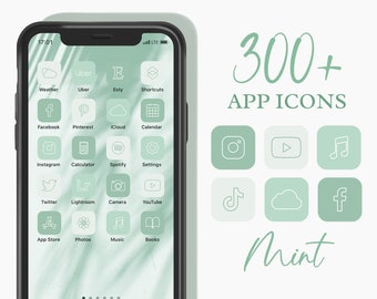 Mint Icons Etsy - aesthetic mint green roblox logo