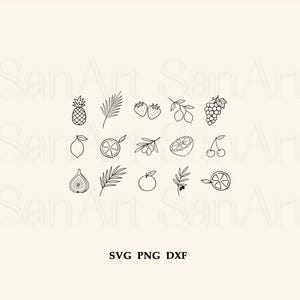Summer Hand Drawn SVG Icons Bundle, Coastal Whimsical Clipart PNG, Doodles Pool Party Illustrations SVG, Beach Bachelorette Invitations image 6