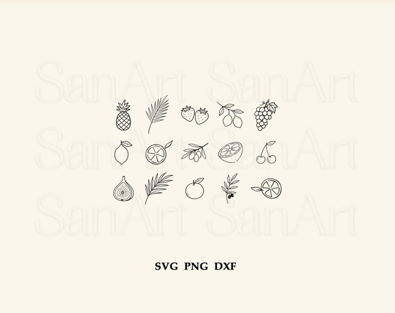 Summer Hand Drawn SVG Icons Bundle, Coastal Whimsical Clipart PNG, Doodles Pool Party Illustrations SVG, Beach Bachelorette Invitations image 6