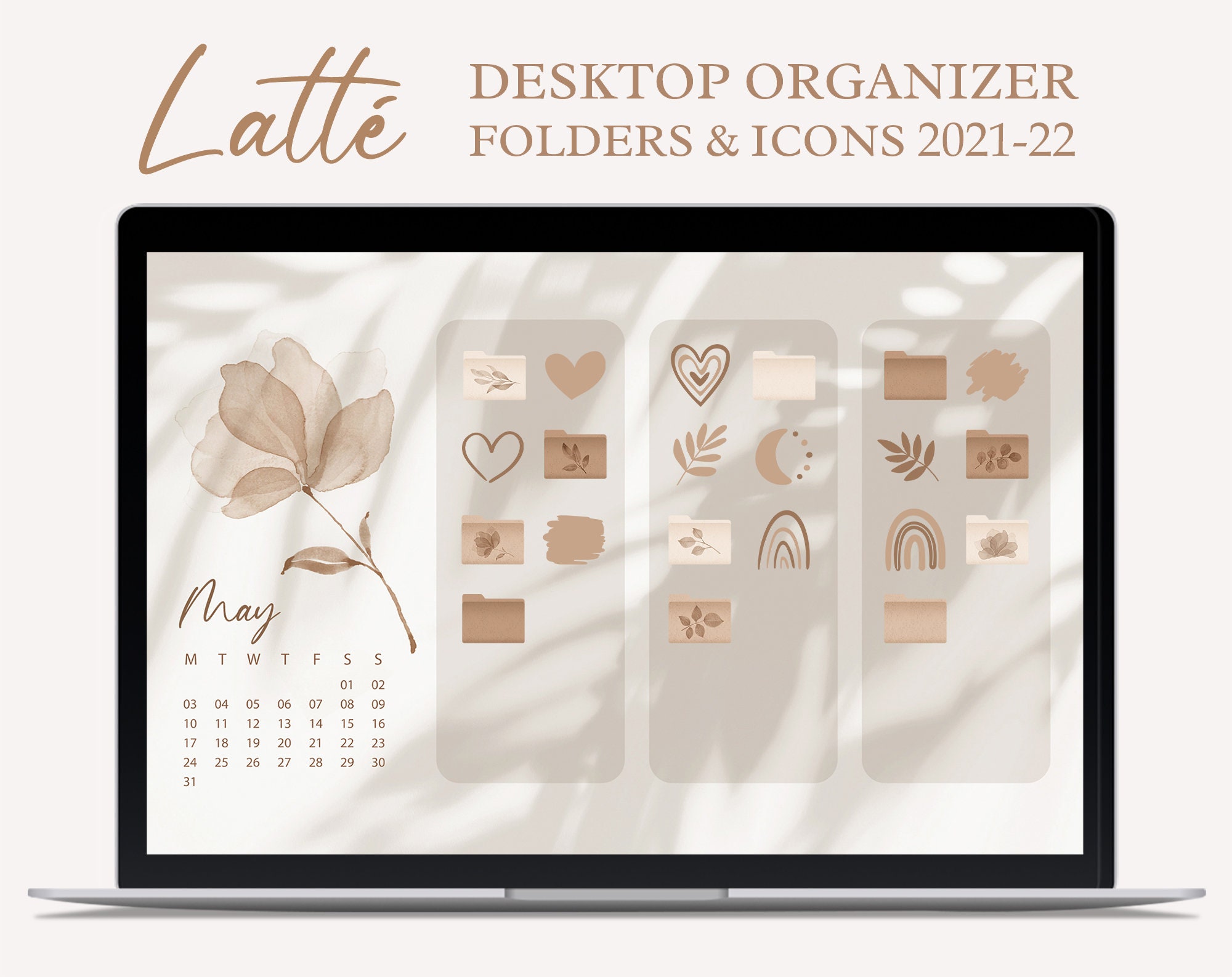 Desktop Wallpaper Organizer with Calendar 2021, Mac Windows Organizer…