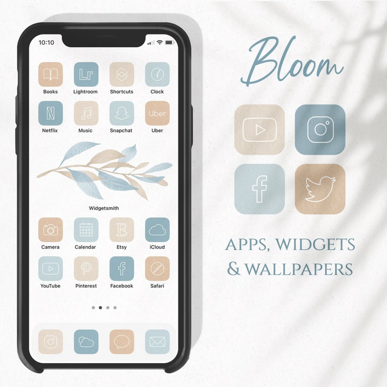 Bloom Aesthetic App Icons, iOS 14 Icons Aesthetic, iPhone Icons Minimalist, iOS Icons Netutral, Boho  Icon Pack, Beige Aesthetic Home Screen 