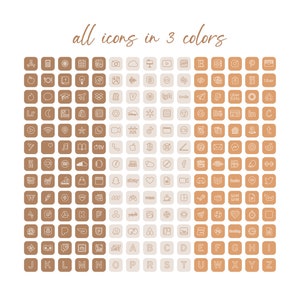 Pu&ograve; includere: Una griglia di 100 icone di social media in tre colori: marrone, beige e marrone chiaro. Ogni icona &egrave; un quadrato con un contorno bianco e un semplice disegno a linee all'interno. Le icone includono le piattaforme di social media pi&ugrave; popolari, le lettere dell'alfabeto e i numeri.