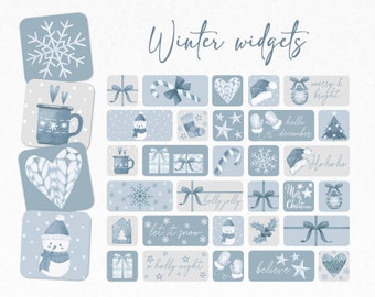 Winter Christmas Widget Pack, Widget Winter Christmas, Christmas Widget Pack Winter Aesthetic, Christmas Widgets, Winter Christmas Widgets