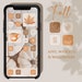 Fall App Icons, Autumn Aesthetic Boho iPhone Covers, iOS 14 App Icons, Minimal App Covers, Icons for iPhone, Iphone Widgets 