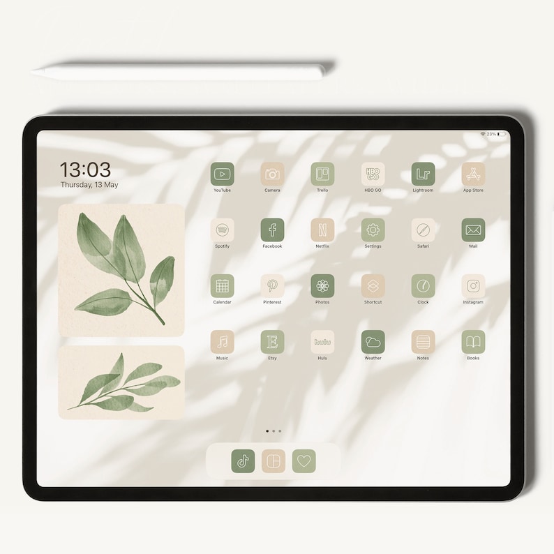 Natural iPad App Icons, iPad Wallpaper, Aesthetic iPad Icons, Boho iPad Widgets, iPad Icons And Wallpaper, iPad Desktop Icons, Neutral Icons image 3