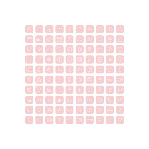 400 Pastel App Icons Pink Blue Icons Iphone App Covers Etsy