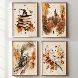 Herbst Zauberer Poster Digitaldruck, Zauberer Schuldruck, Herbst Zimmer Dekor, Magisches Poster JPG Digitaler Download, Herbst Zauber Poster