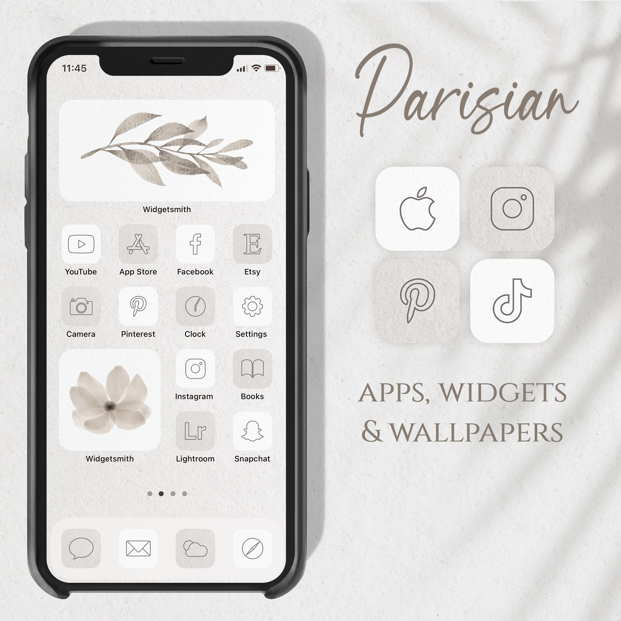 Parisian App Icons, iOS 14 Aesthetic Icons, iPhone Icons Minimalist, …