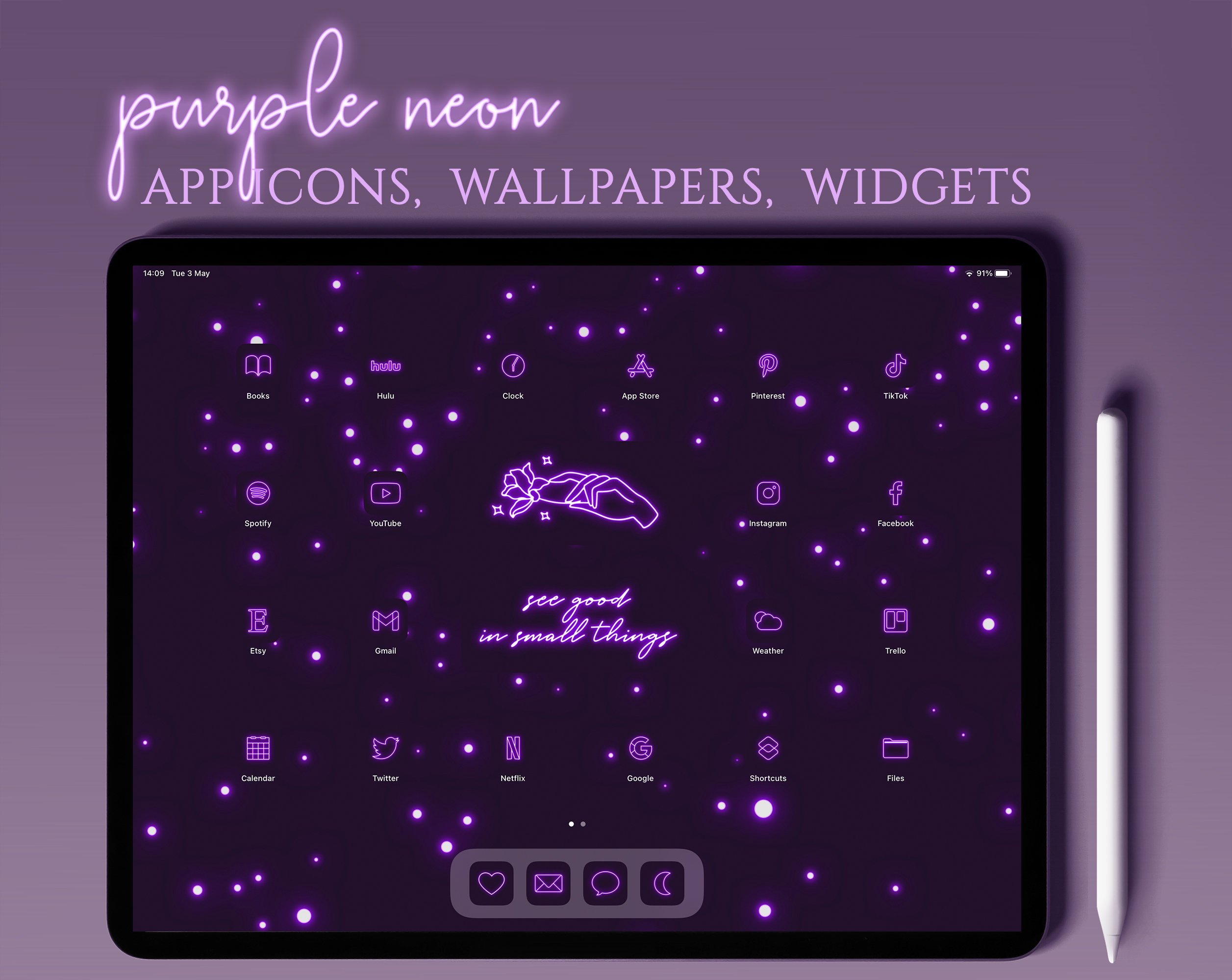 Purple Wallpaper Ipad - Etsy