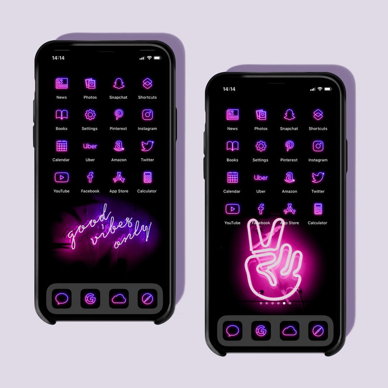 Neon Orange Aesthetic App Icons Alittlefreak