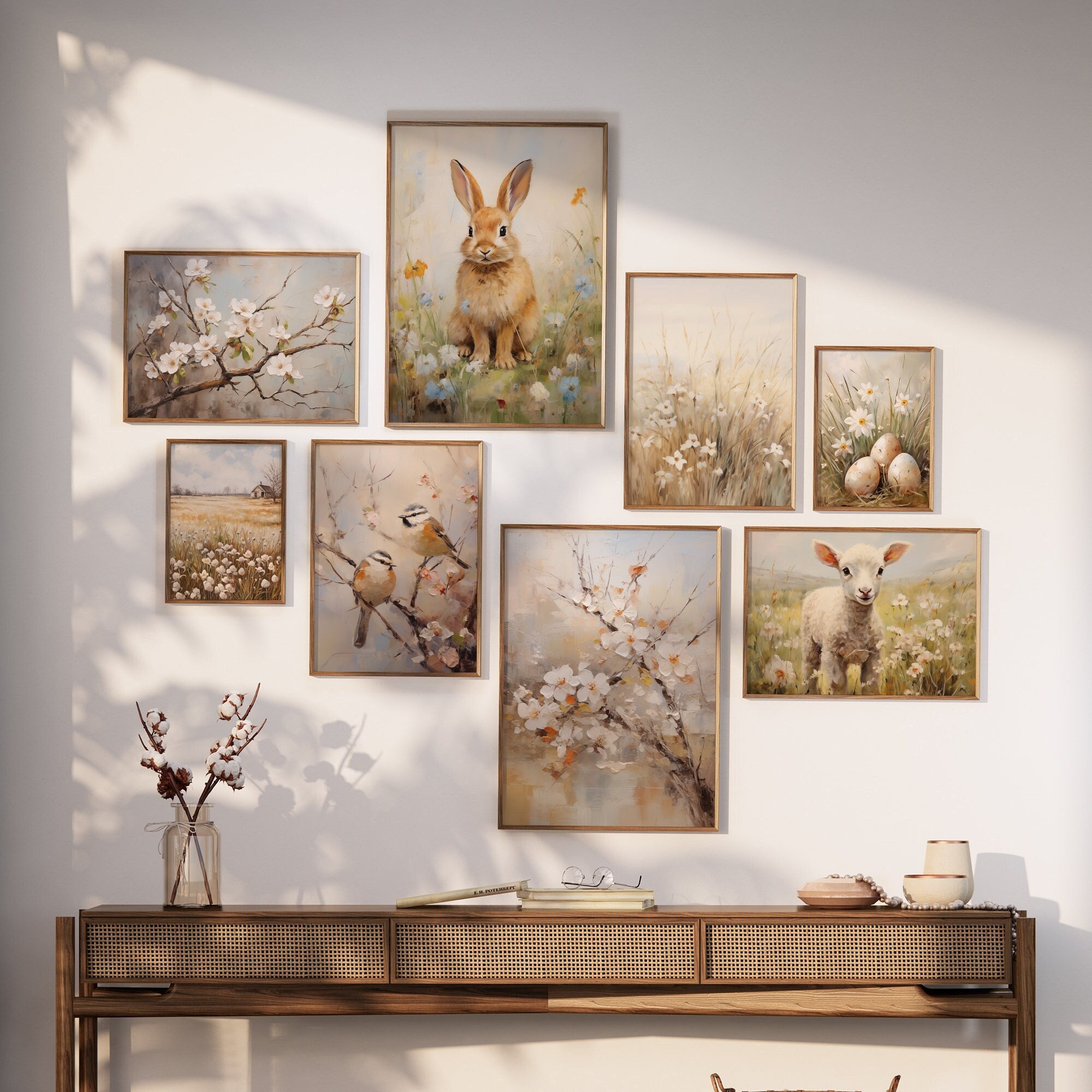 Spring Artist Print Easter Spring Posters, Set of 27 Prints, Farmhouse Spring Decor, Set of ...