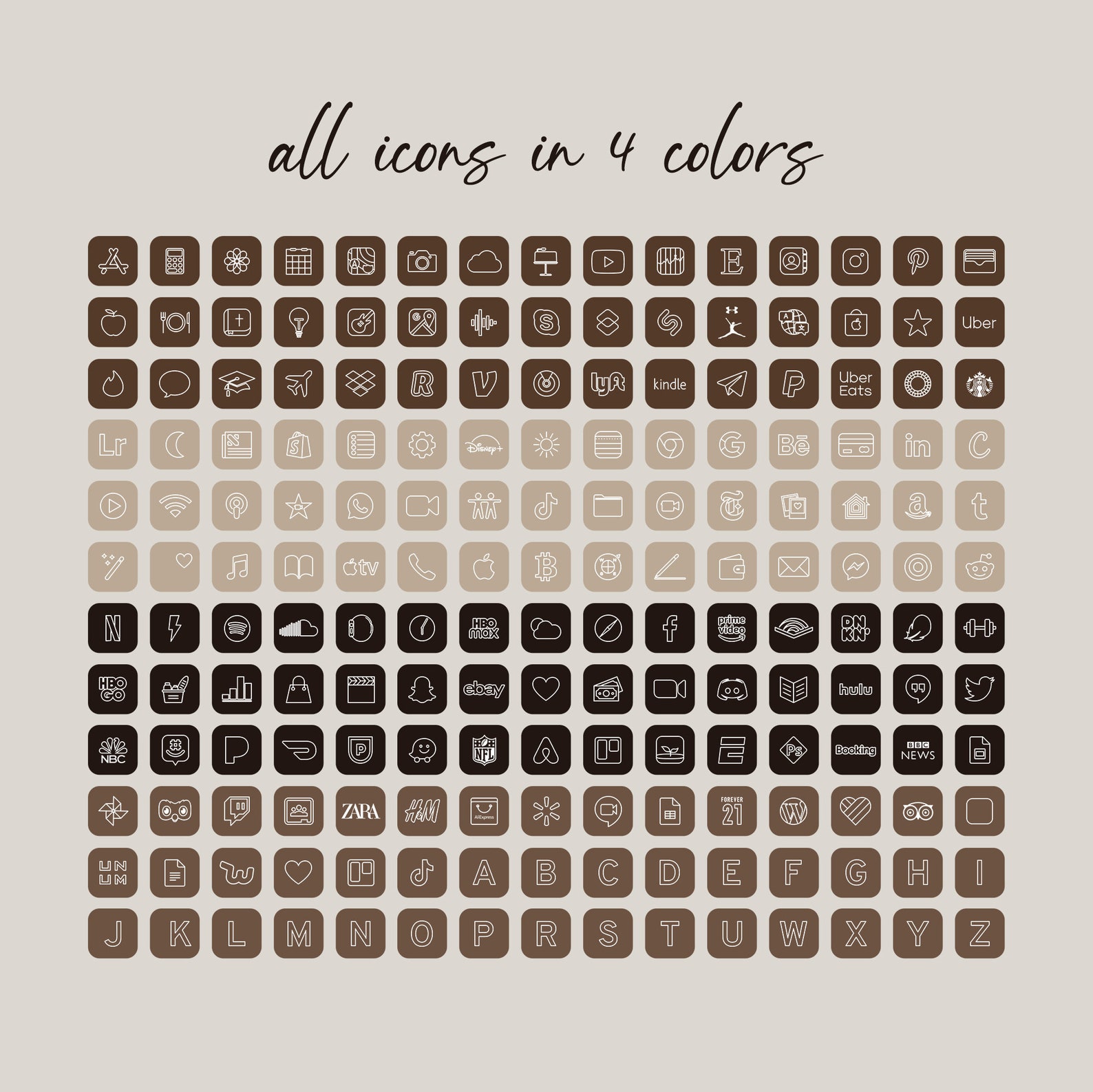 Classic App Icons App Icons Aesthetic Elegant Beige Cream | Etsy