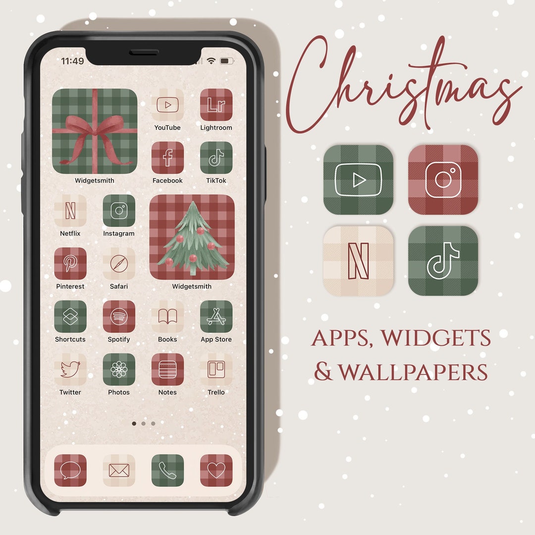 Christmas App Icons Xmas App Icons Neutral App Icons iPhone - Etsy