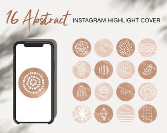 25 Instagram Story Highlight Icons - Abstract | Line Illustration Storie Cover | Line Art | Social Media Icons