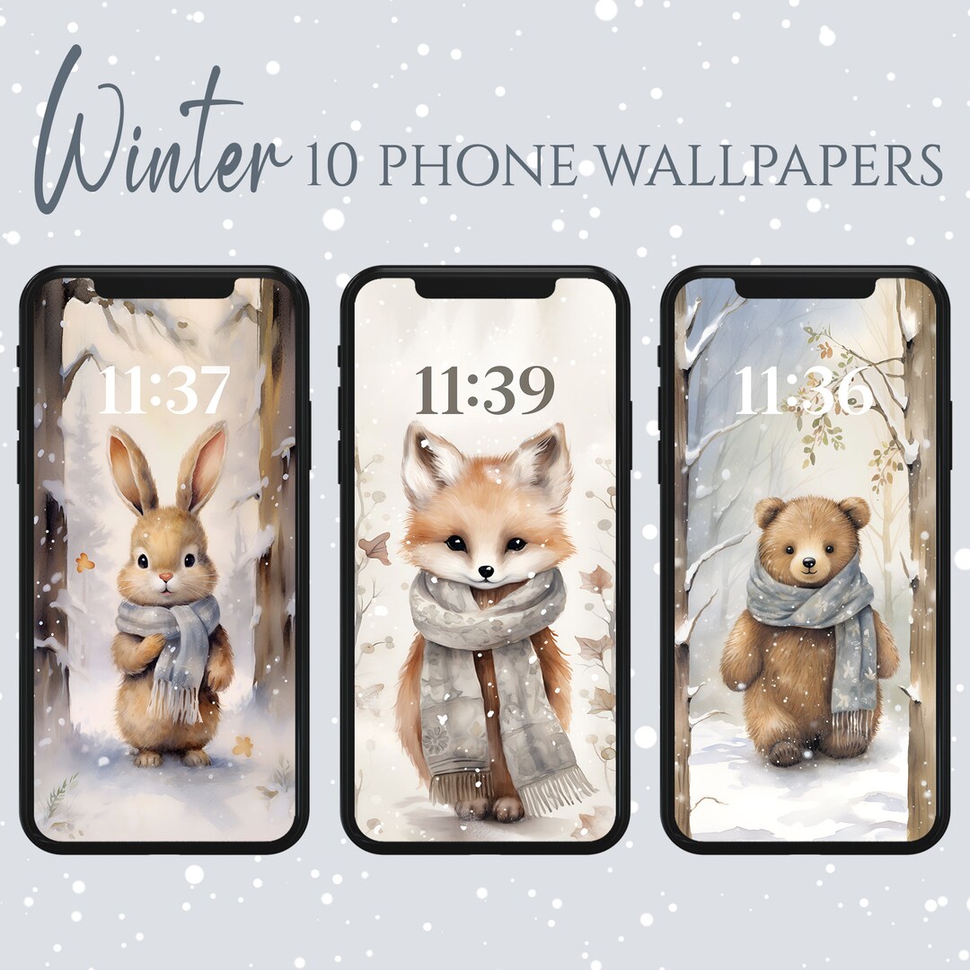 Christmas Animals Phone Wallpapers, Winter Wallpaper Iphone, Cute