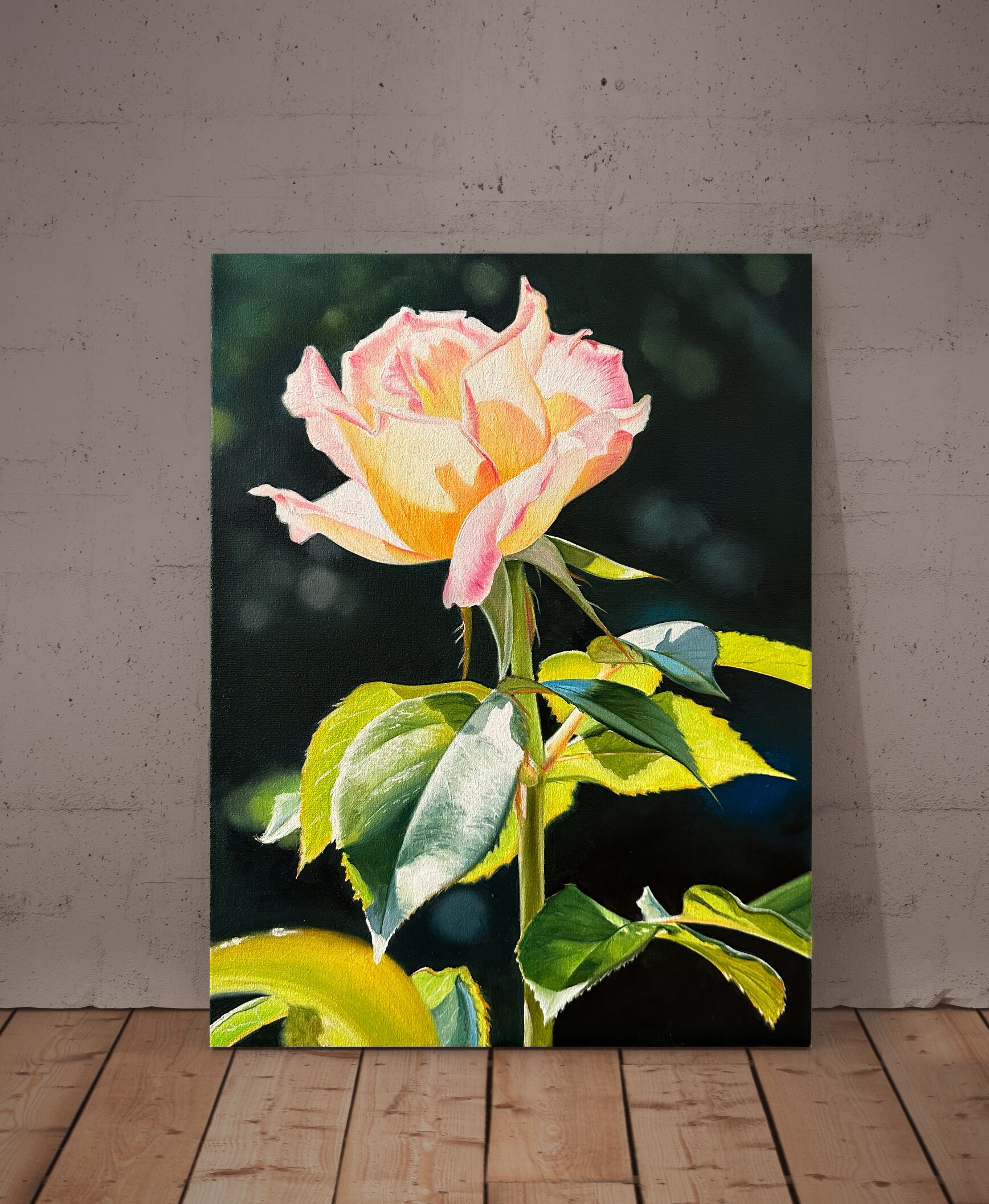 絵画 Oil painting of beautiful flowers. Sunflower Oil Painting Original Autumn Flower Garden