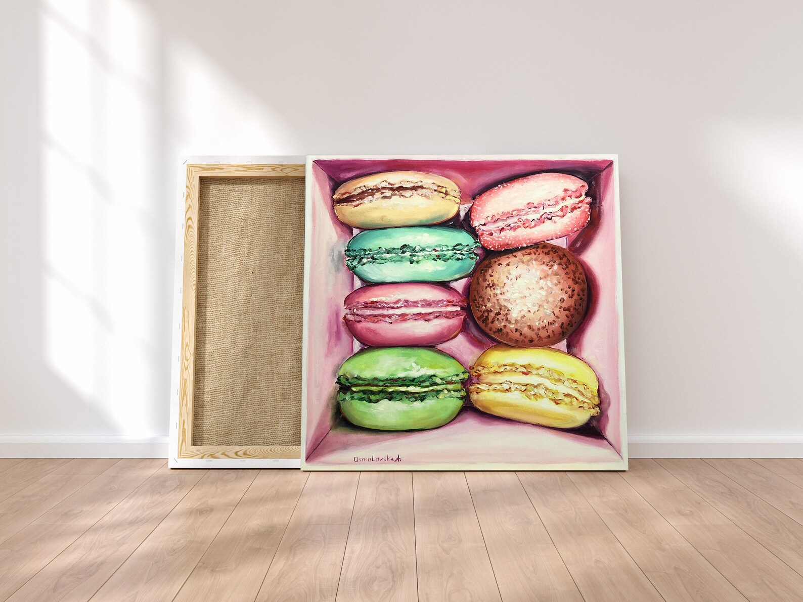Macaroons Original Oil Painting Food Art Canvas Artwork Etsy