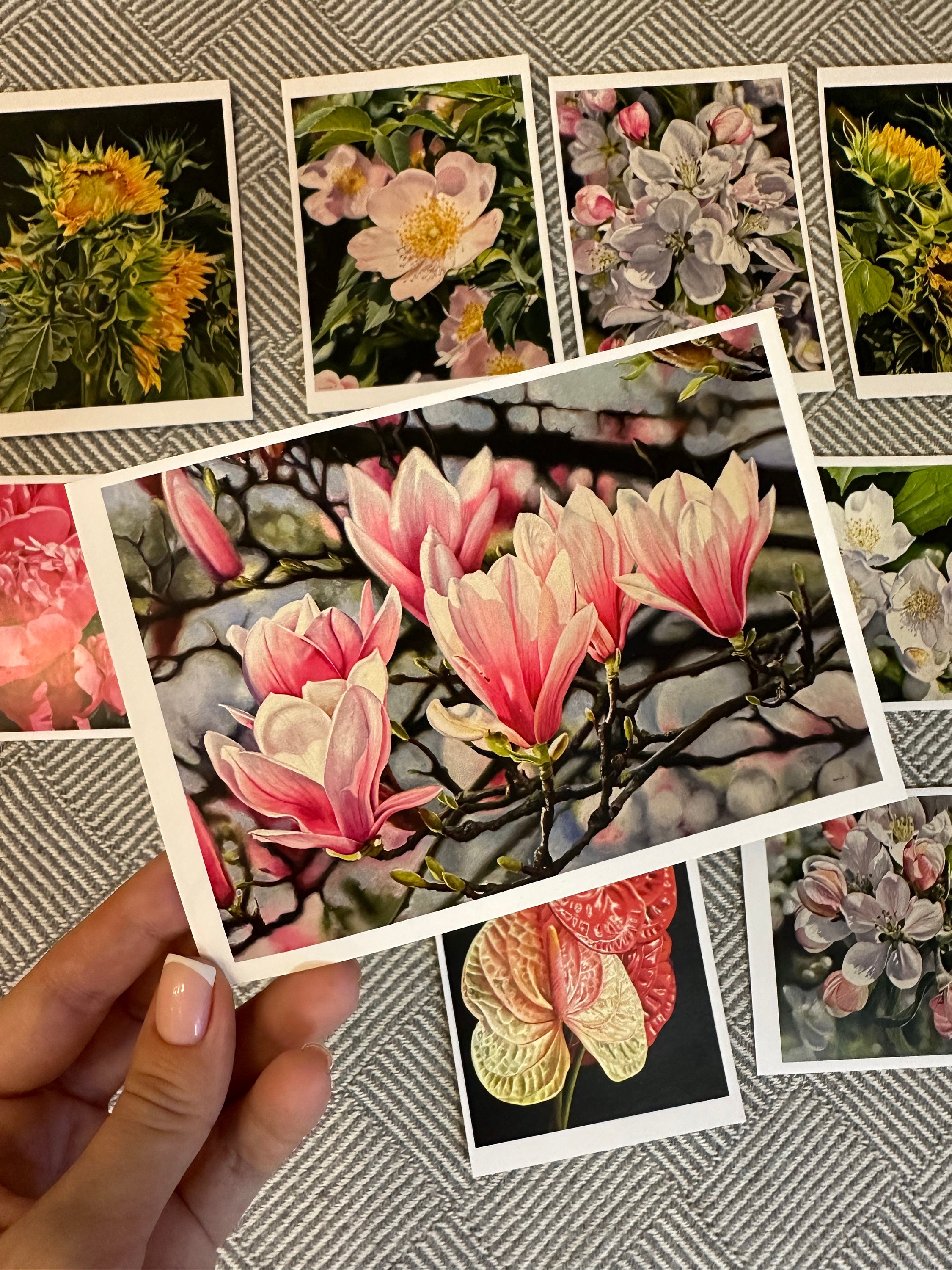 Greeting Card Pack of 10, Greeting Cards Set, Floral Art Cards ...