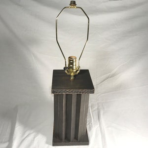 New Handmade Sculptural Table Lamp Light Desk Light Wood Rustic